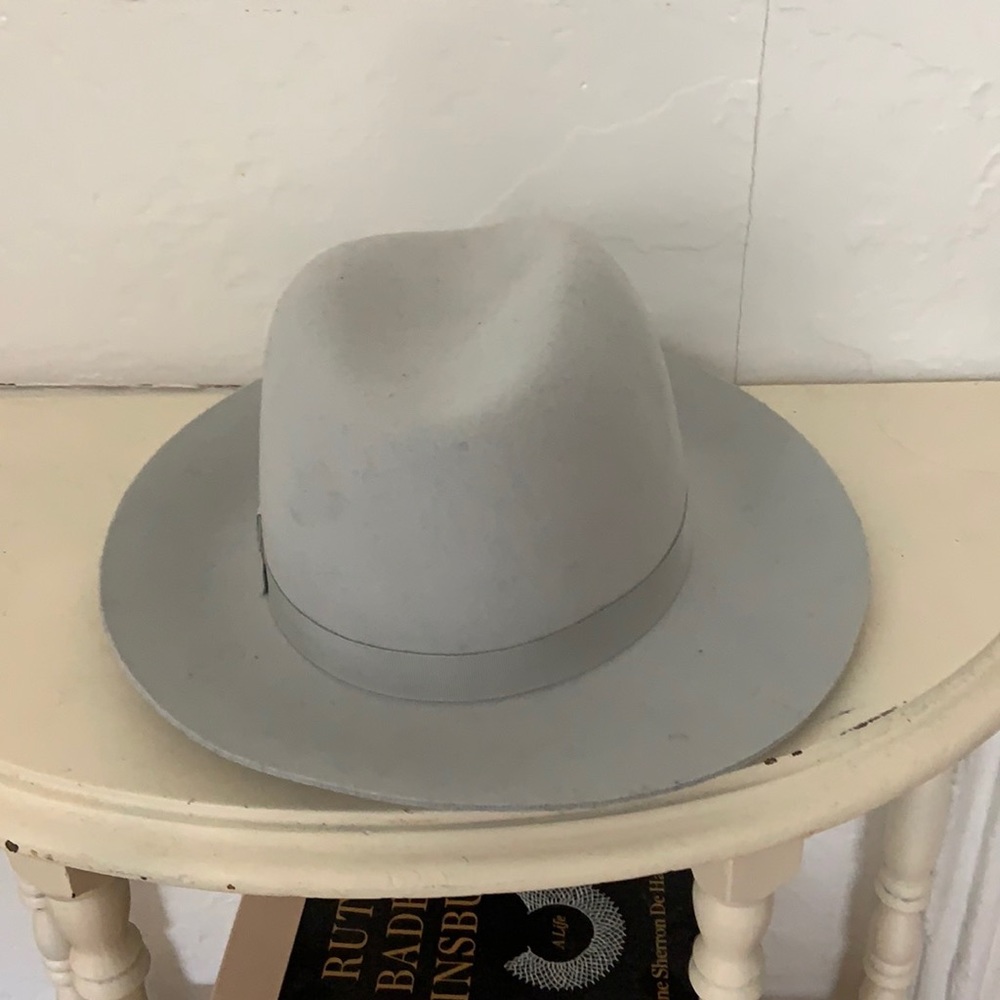 Rag & Bone blue Grosgain-trimmed wool-felt hat